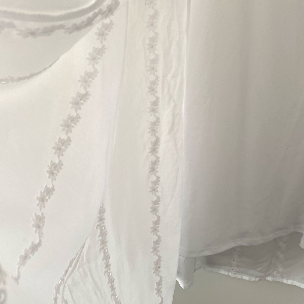 Torrid White Button-Down Long Sleeve Dress w/ Slip Embroidered XXL Cottagecore - Picture 11 of 13